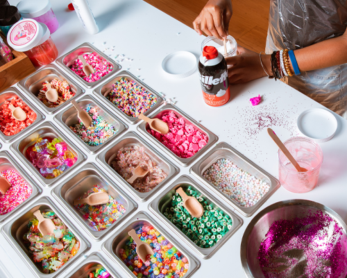 Customize Slime at the CAMP Slime Bar